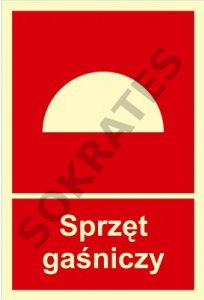 Znak sprzęt gaśniczy 10x15 cm Naklejka