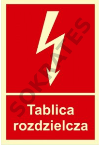 Znak tablica rozdzielcza 10x15 cm Laminowany
